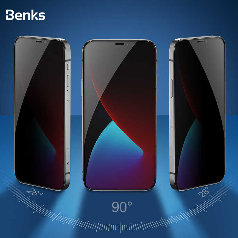 Apple iPhone 12 Mini Benks 0.3mm V Pro Privacy Screen Protector Black