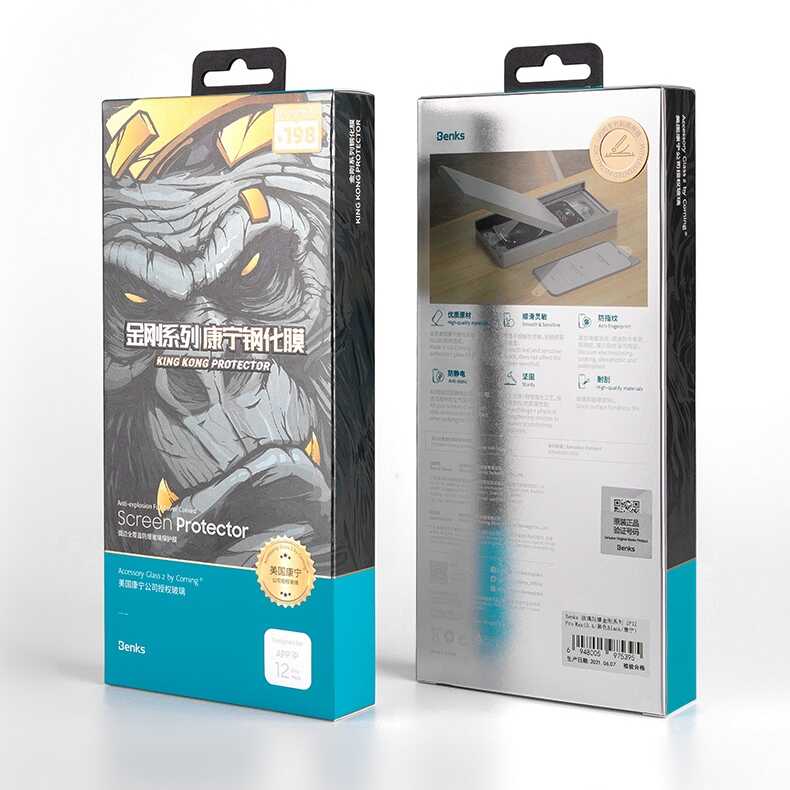 Apple iPhone 12 Pro Benks KingKong Corning Glass Tempered Glass Screen Protector Black 