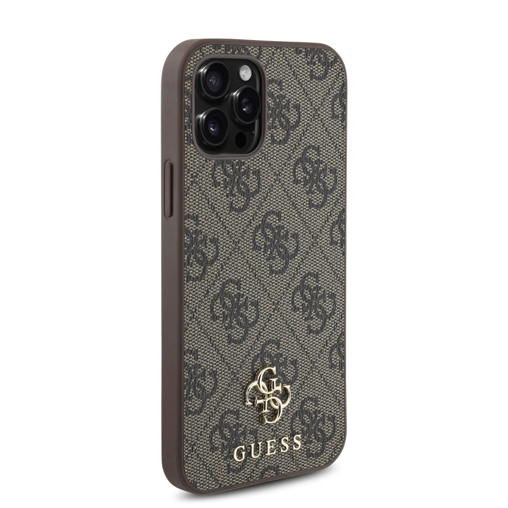 Apple iPhone 12 Pro Case Guess Original Licensed M-safe Charging Feature Small 4G Classic Cover Pink