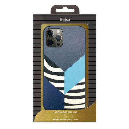 Apple iPhone 12 Pro Kılıf Kajsa Glamorous Serisi Zebra Combo Kapak Gri
