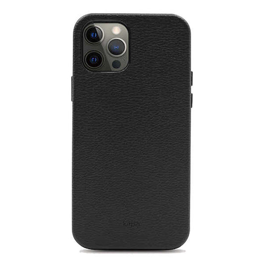 Apple iPhone 12 Pro Case Kajsa Litchi Cover Black