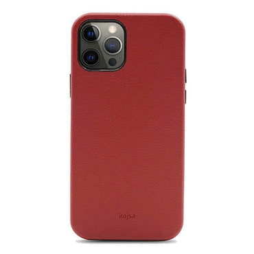 Apple iPhone 12 Pro Case Kajsa Litchi Cover Black