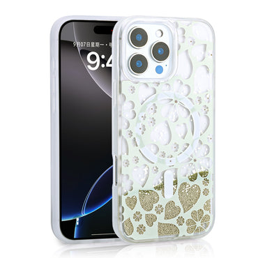 Apple iPhone 12 Pro Case Liquid Glitter Printed Transparent Back Surface Zore Mossa Silicone Cover Yellow 