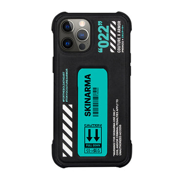Apple iPhone 12 Pro Case SkinArma Stand Leather Look Shingoki Cover Turquoise