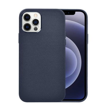 Apple iPhone 12 Pro Case Wiwu Calfskin Cover Navy Blue 