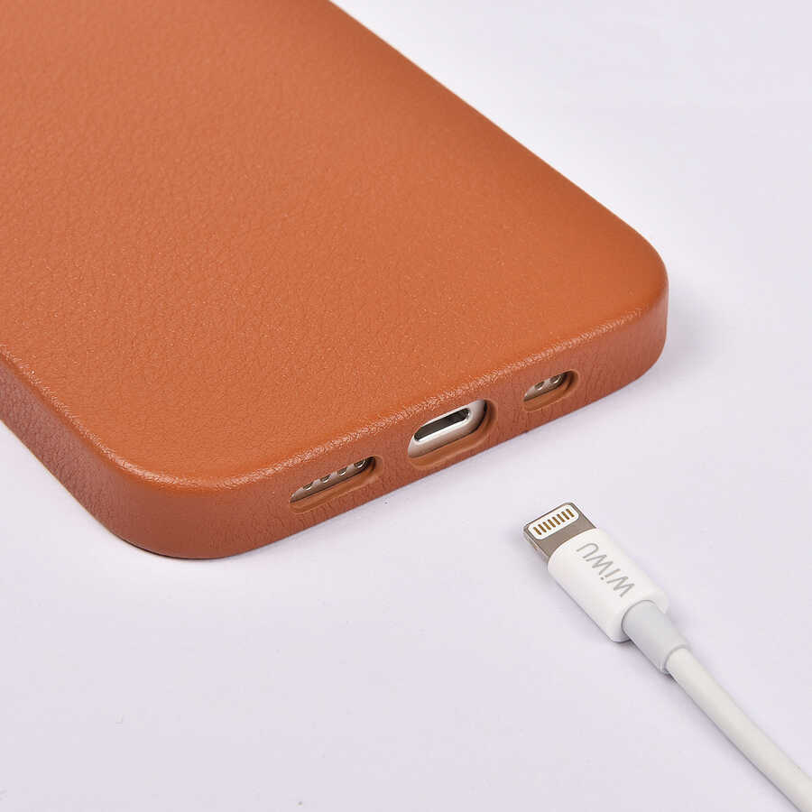 Apple iPhone 12 Pro Case Wiwu Calfskin Cover Green 