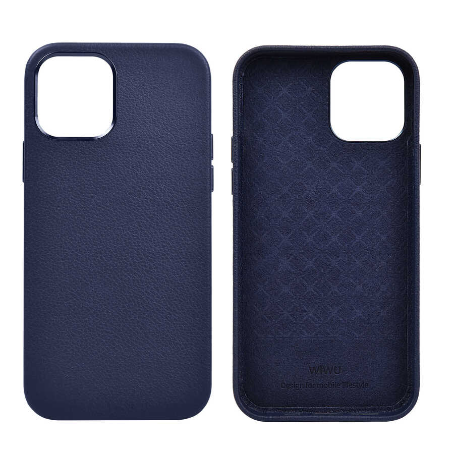 Apple iPhone 12 Pro Case Wiwu Calfskin Cover Green 