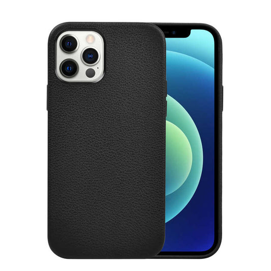 Apple iPhone 12 Pro Case Wiwu Calfskin Cover Black 
