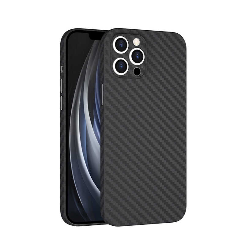 Apple iPhone 12 Pro Case Wiwu Skin Carbon PP Cover Black