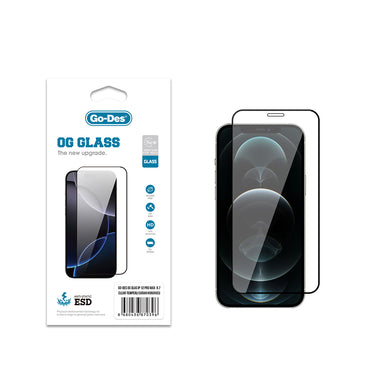 Apple iPhone 12 Pro Max Go Des OG Glass Antistatic Tempered Glass Screen Protector Transparent