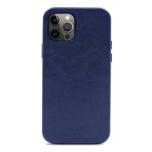 Apple iPhone 12 Pro Max Case Kajsa Crazy Horse Cover Blue