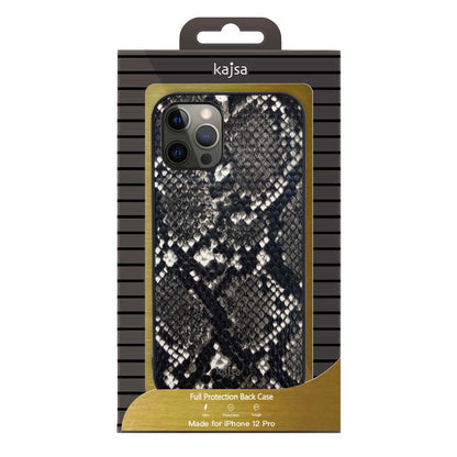 Apple iPhone 12 Pro Max Kılıf Kajsa Glamorous Serisi Snake Pattern Kapak Kırmızı