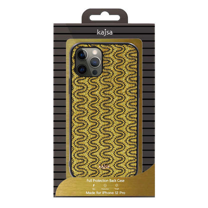 Apple iPhone 12 Pro Max Kılıf Kajsa Glamorous Serisi Waterfall Pattern Kapak Mavi