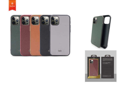 Apple iPhone 12 Pro Max Kılıf Kajsa Luxe Collection Hakiki Deri Kapak Kırmızı