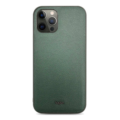 Apple iPhone 12 Pro Max Kılıf Kajsa Luxe Collection Hakiki Deri Kapak Yeşil
