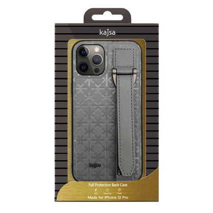 Apple iPhone 12 Pro Max Kılıf Kajsa Neo Clasic Serisi Mono K Strap Kapak Yeşil
