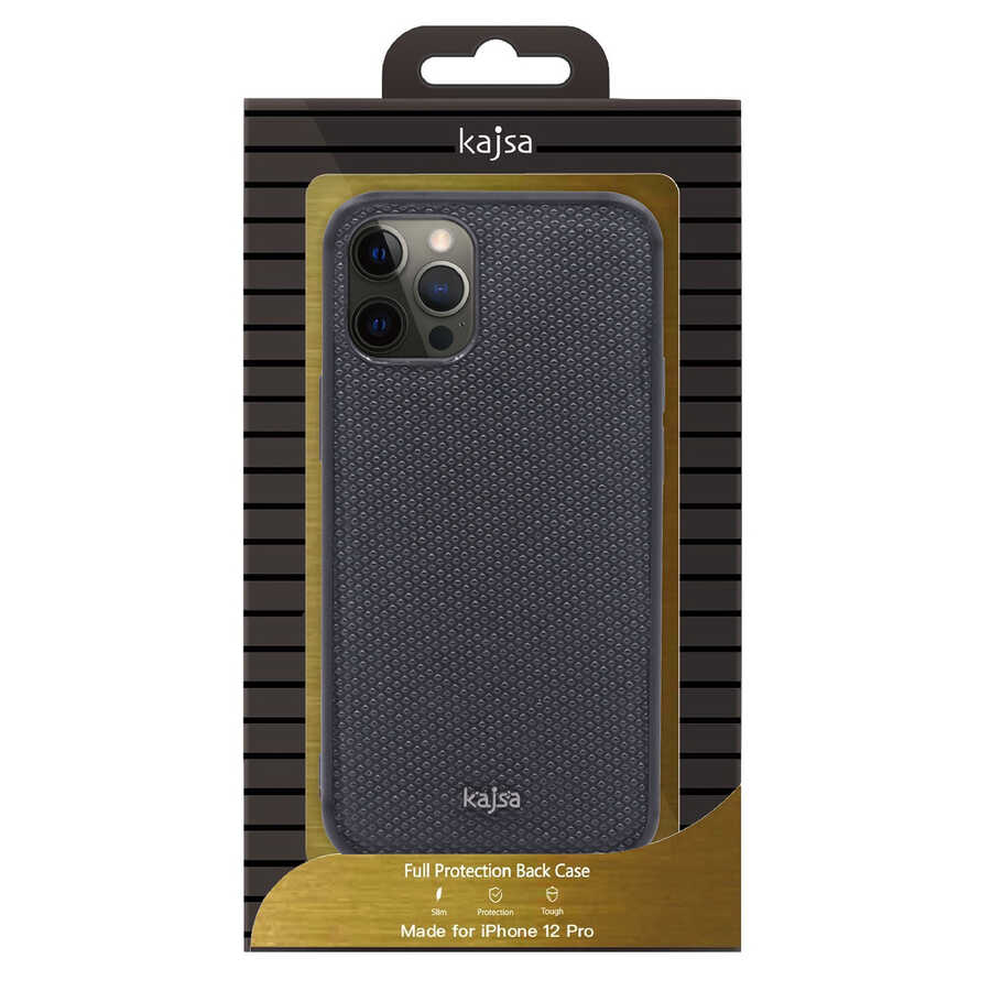 Apple iPhone 12 Pro Max Kılıf Kajsa Preppie Serisi Dark Kapak NO1