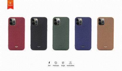Apple iPhone 12 Pro Max Kılıf Kajsa Splendid Serisi 3D Leaf Kapak Kahverengi
