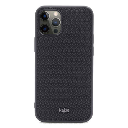 Apple iPhone 12 Pro Max Kılıf Kajsa Splendid Serisi 3D Leaf Kapak Siyah