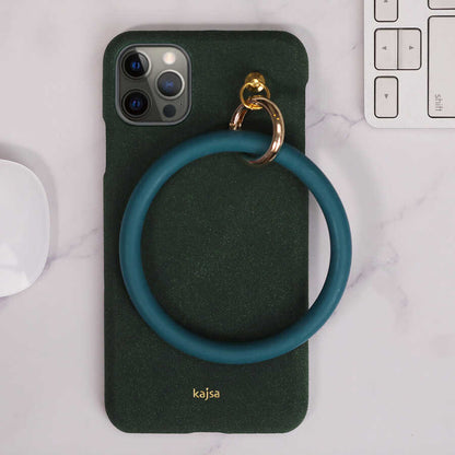 Apple iPhone 12 Pro Max Kılıf Kajsa Splendid Serisi Morandi Ring Kapak Kırmızı