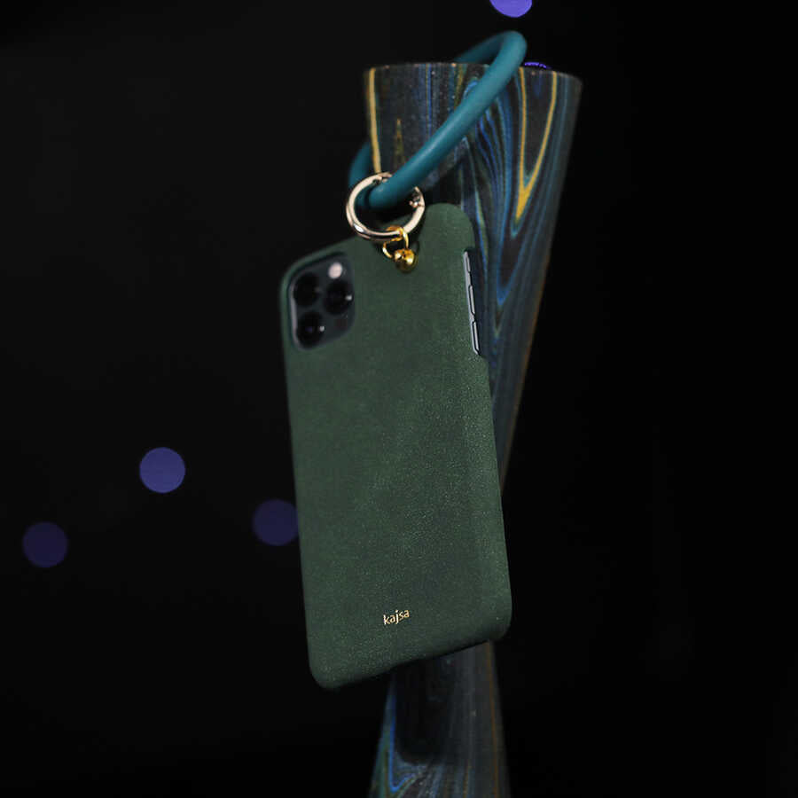Apple iPhone 12 Pro Max Kılıf Kajsa Splendid Serisi Morandi Ring Kapak Kırmızı