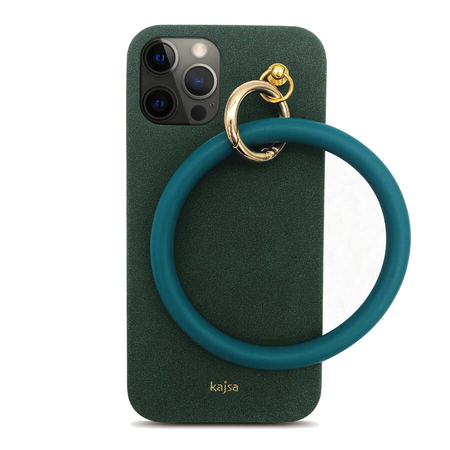 Apple iPhone 12 Pro Max Kılıf Kajsa Splendid Serisi Morandi Ring Kapak Kırmızı