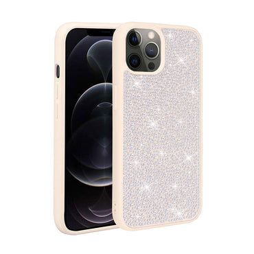 Apple iPhone 12 Pro Max Case Shiny Stone Design Zore Stone Cover Black
