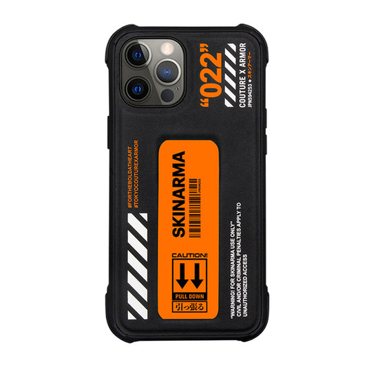 Apple iPhone 12 Pro Max Case SkinArma Stand Leather Look Shingoki Cover Orange 