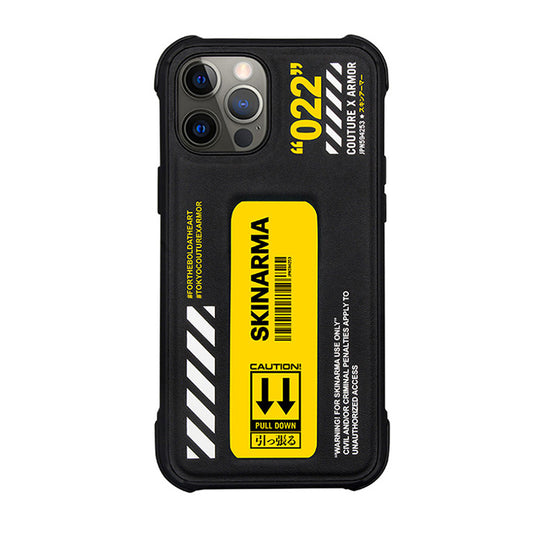 Apple iPhone 12 Pro Max Case SkinArma Stand Leather Look Shingoki Cover Yellow 