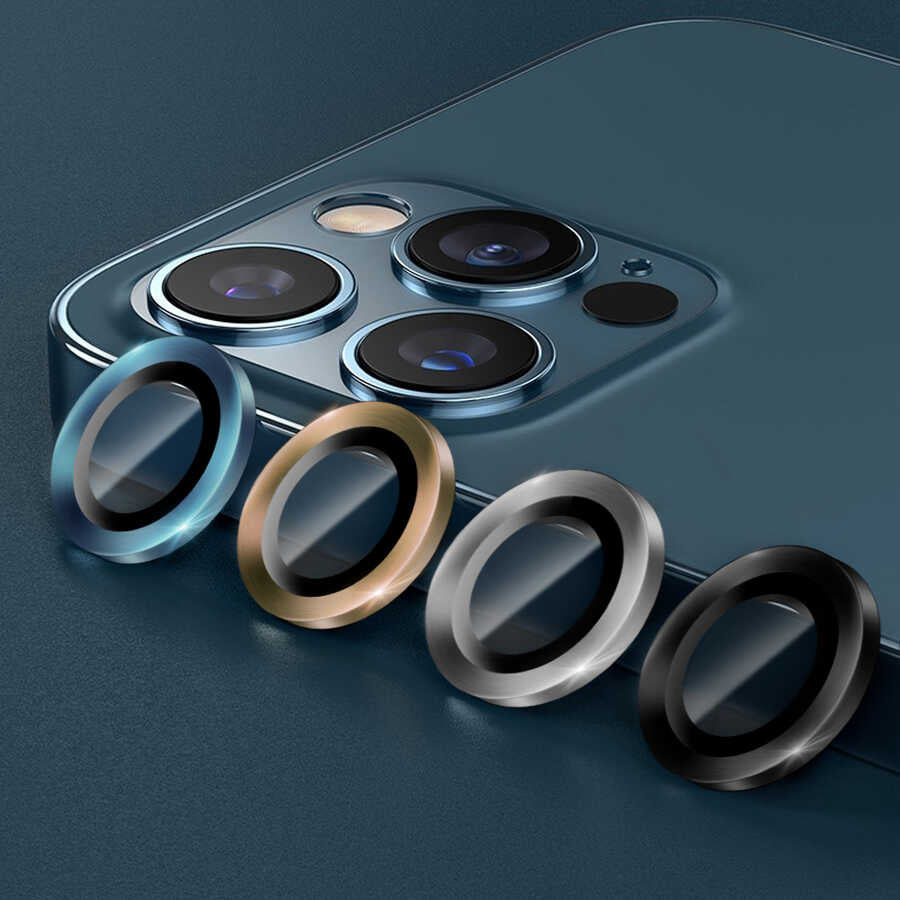 Apple iPhone 12 Pro Max Wiwu Lens Guard Silver