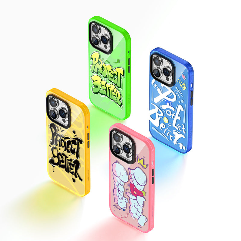 Apple iPhone 13 Case Airbag TPU Text Themed Benks Dynamic New Cover Pink 