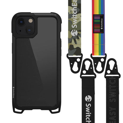 Apple iPhone 13 Kılıf Boyun Askılı Kompozit Tasarımlı Şok Önleyicili Lisanslı Switcheasy Odyssey Kapak Rainbow