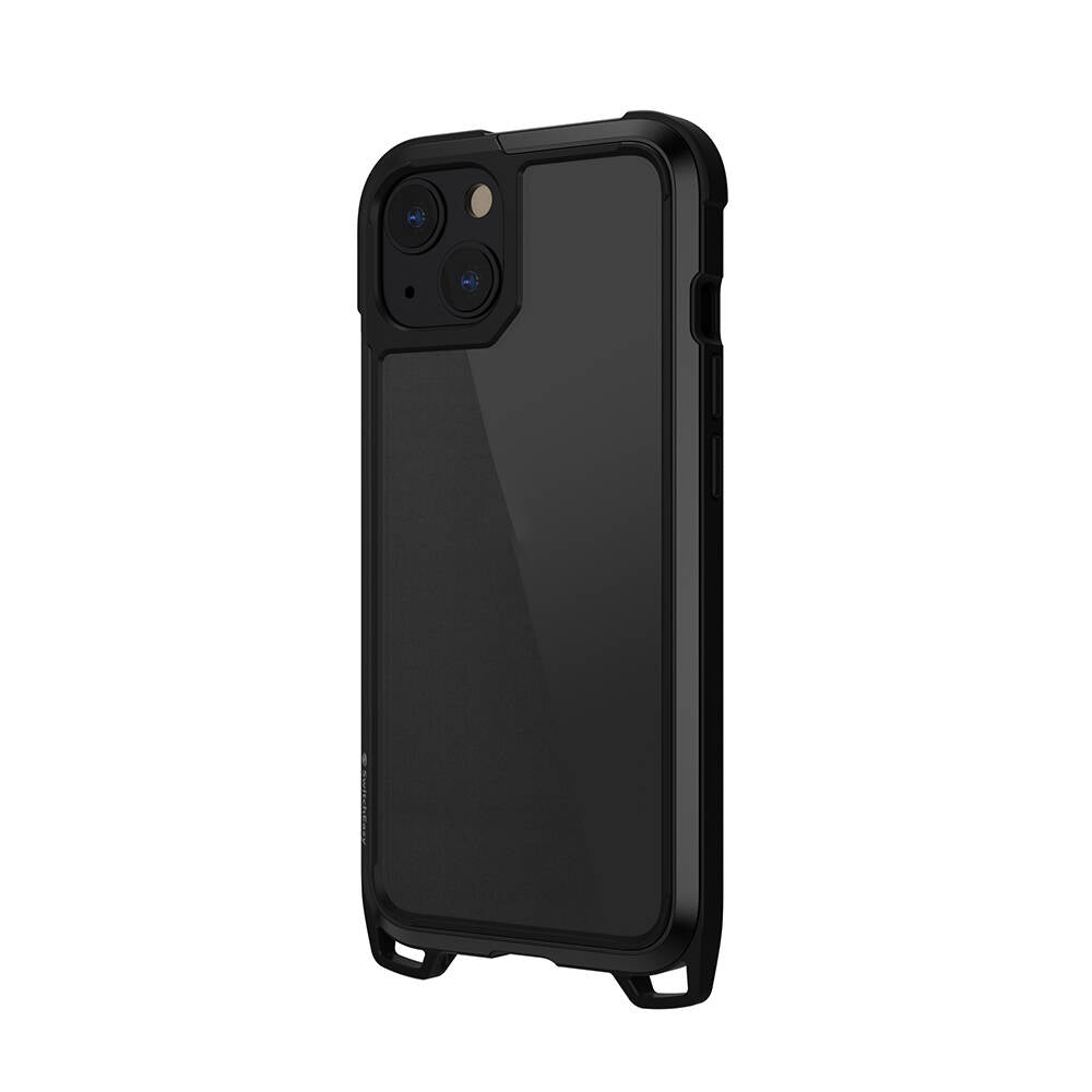 Apple iPhone 13 Kılıf Boyun Askılı Kompozit Tasarımlı Şok Önleyicili Lisanslı Switcheasy Odyssey Kapak Siyah