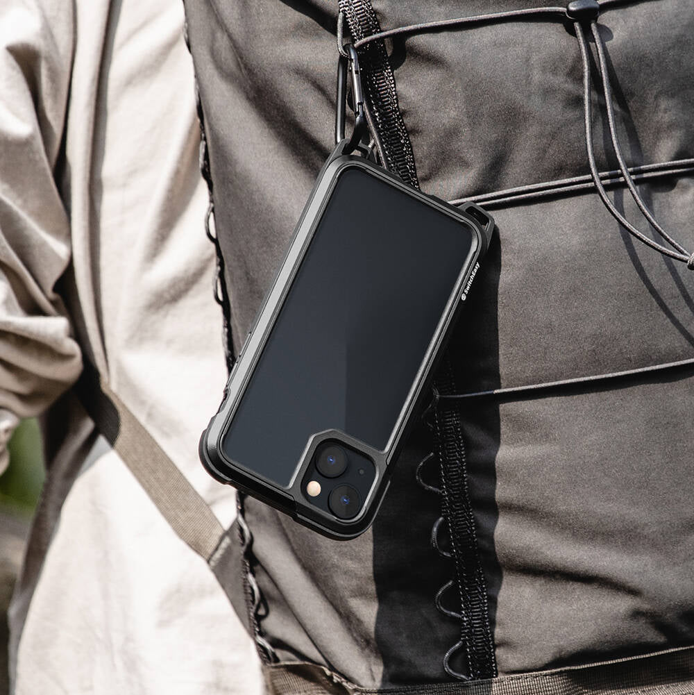 Apple iPhone 13 Kılıf Boyun Askılı Kompozit Tasarımlı Şok Önleyicili Lisanslı Switcheasy Odyssey Kapak Siyah