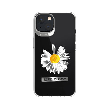 Apple iPhone 13 Kılıf Çift IMD Baskılı Lisanslı Switcheasy Artist Daisy Kapak Renksiz