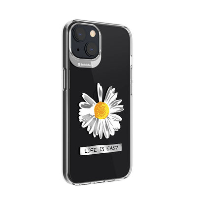 Apple iPhone 13 Kılıf Çift IMD Baskılı Lisanslı Switcheasy Artist Daisy Kapak Renksiz
