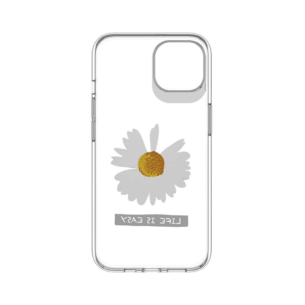 Apple iPhone 13 Kılıf Çift IMD Baskılı Lisanslı Switcheasy Artist Daisy Kapak Renksiz