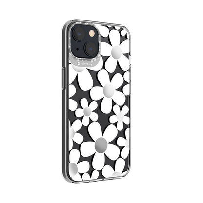 Apple iPhone 13 Kılıf Çift IMD Baskılı Lisanslı Switcheasy Artist Fleur Kapak Renksiz