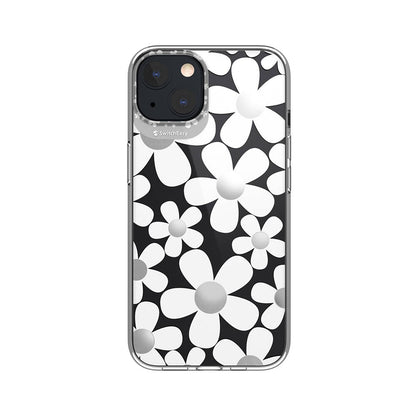 Apple iPhone 13 Kılıf Çift IMD Baskılı Lisanslı Switcheasy Artist Fleur Kapak Renksiz