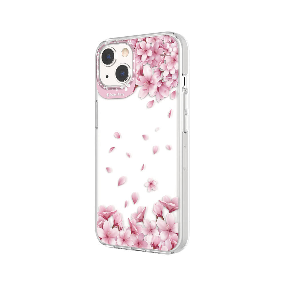 Apple iPhone 13 Kılıf Çift IMD Baskılı Lisanslı Switcheasy Artist Sakura Kapak Pembe