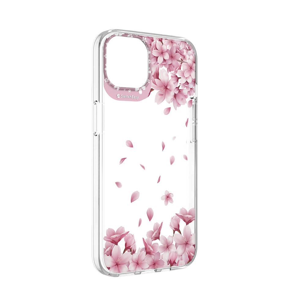 Apple iPhone 13 Kılıf Çift IMD Baskılı Lisanslı Switcheasy Artist Sakura Kapak Pembe