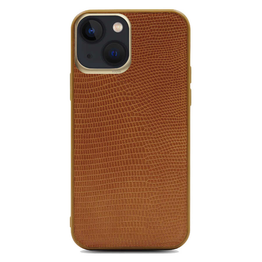 Apple iPhone 13 Case Kajsa Preppie Collection Pu Leather Cover Brown 