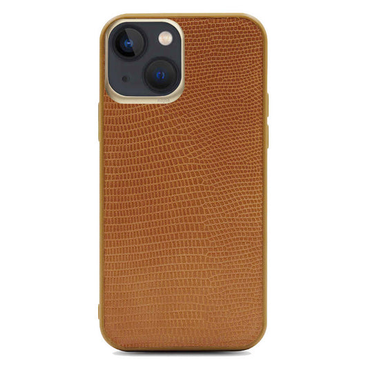 Apple iPhone 13 Case Kajsa Preppie Collection Pu Leather Cover Brown 