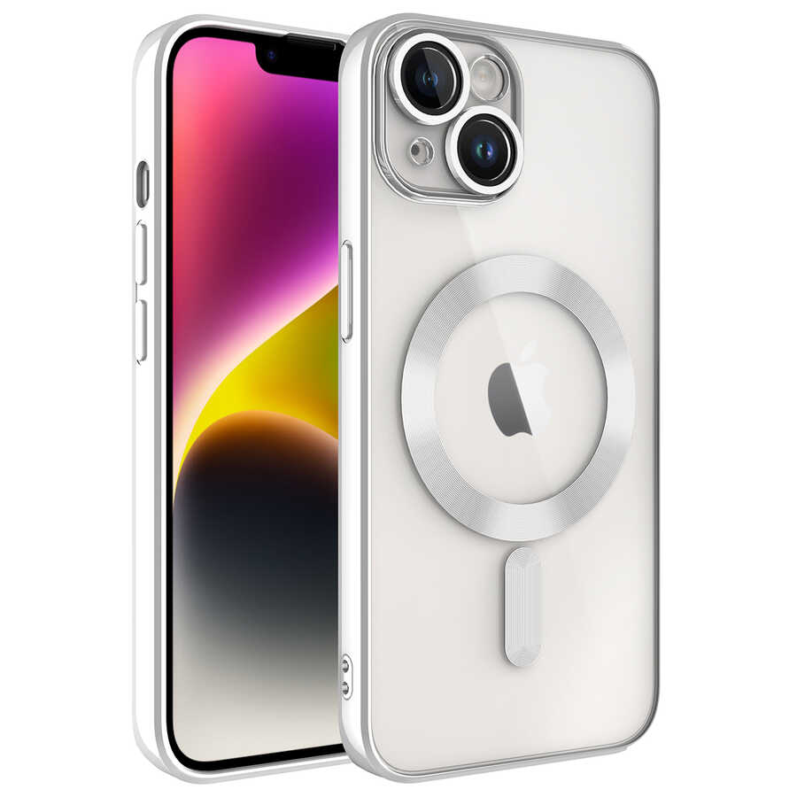 Apple iPhone 13 Kılıf Kamera Korumalı M-safe Wireless Şarj Özellikli Zore Demre Kapak