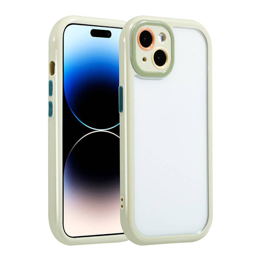 Apple iPhone 13 Case Camera Protection Colorful Edge and Frame Design Zore Vitamin Cover Green 