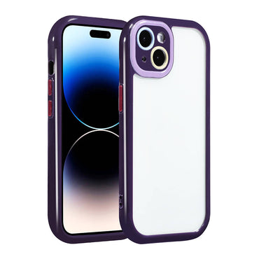 Apple iPhone 13 Case Camera Protection Colorful Edge and Frame Design Zore Vitamin Cover Plum 