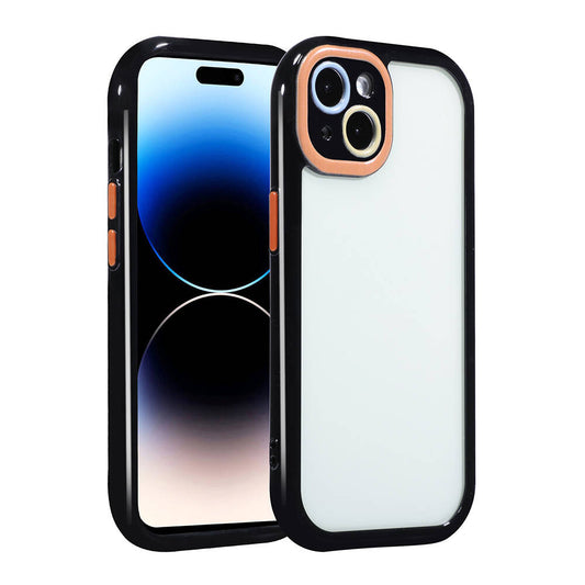Apple iPhone 13 Case Camera Protection Colorful Edge and Frame Design Zore Vitamin Cover Black 