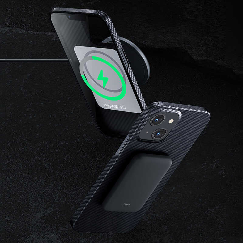 Apple iPhone 13 Case M-safe Carbon Fiber Benks Essential Kevlar Cover Black 