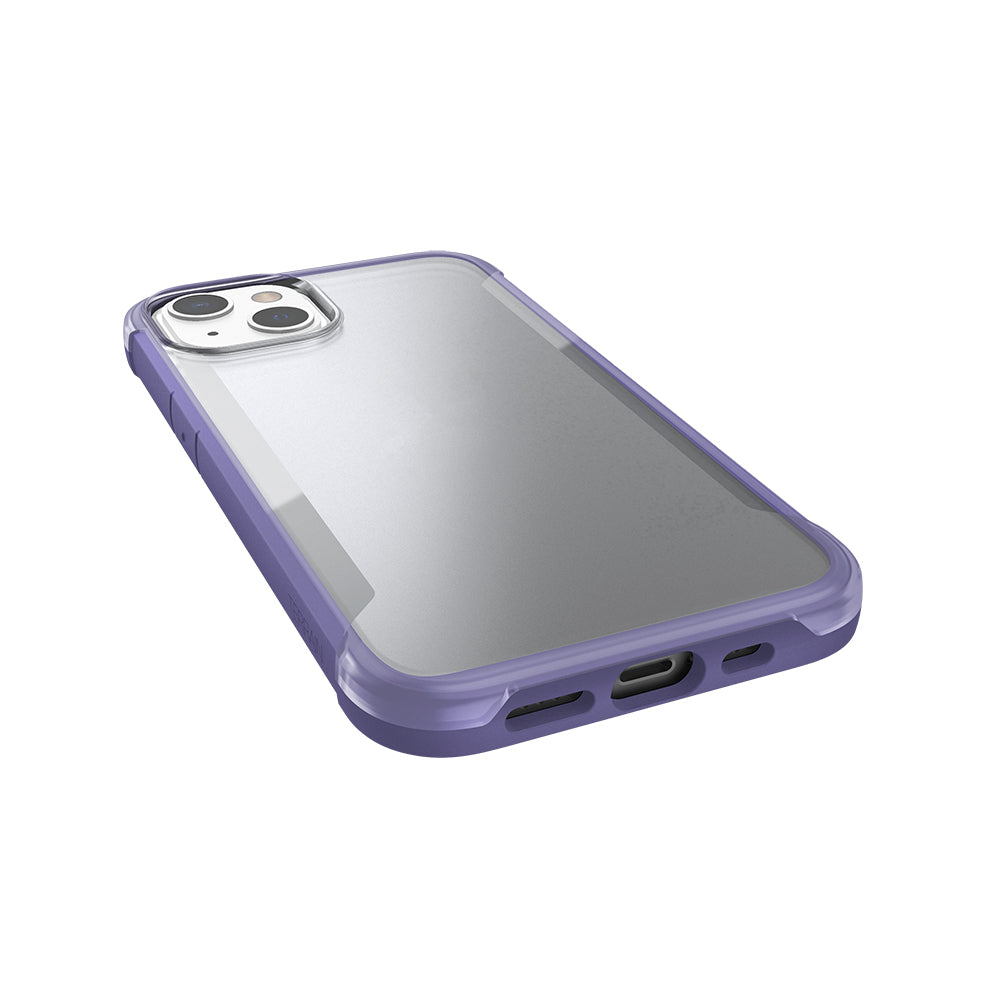 Apple iPhone 13 Kılıf M-safe Şarj Özellikli Airbagli Raptic Terrain Serisi Şeffaf Arka Yüzey Kapak Mor