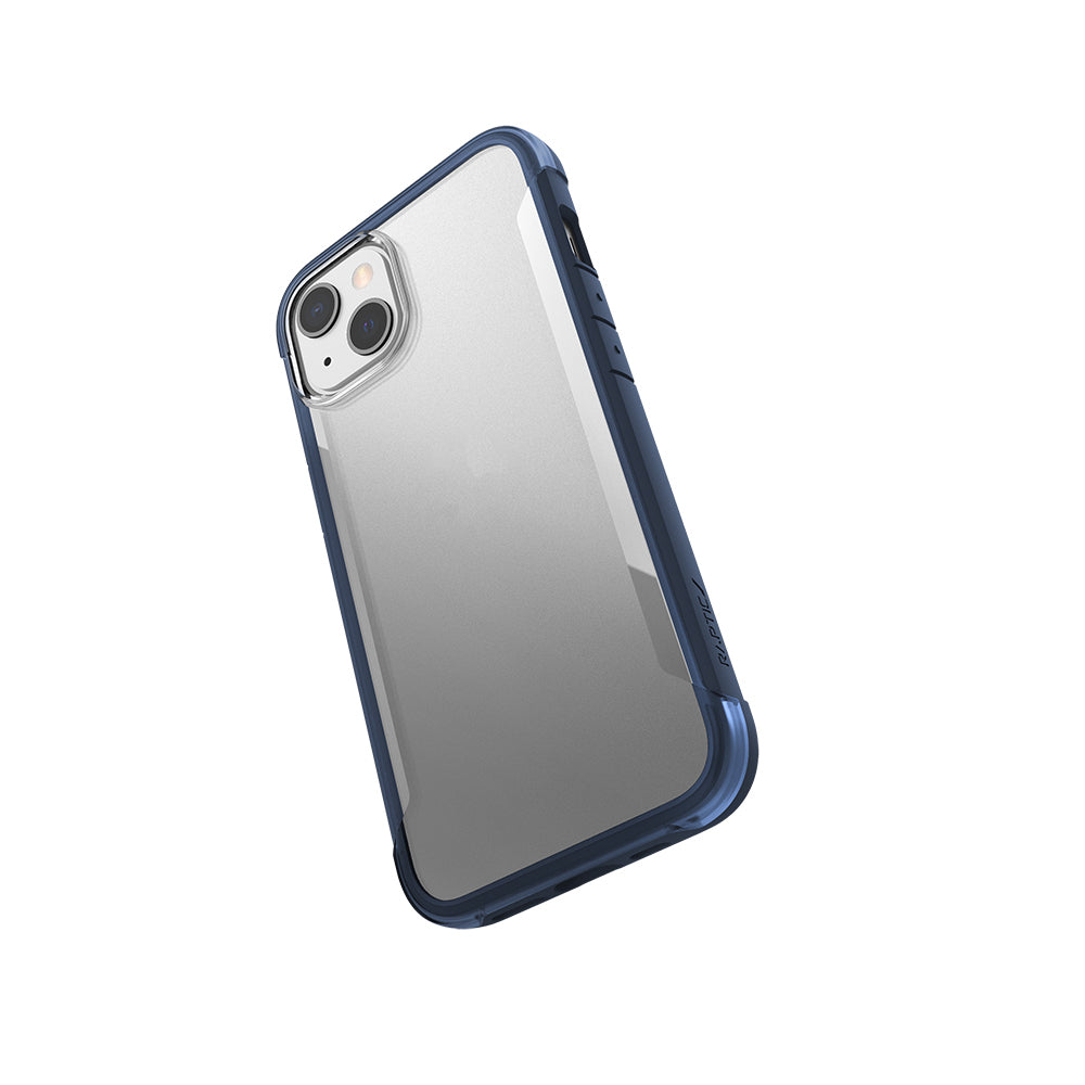 Apple iPhone 13 Kılıf M-safe Şarj Özellikli Airbagli Raptic Terrain Serisi Şeffaf Arka Yüzey Kapak Mavi